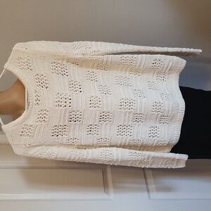 Banana Republic Open White Knit Women's Sweater NWT